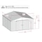 Arrow Storage Products Elite Galvalume Steel Premium Shed Storage Shed, 14 ft x 14 ft, Blue Grey EG1414AN - alternate 5